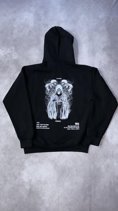 Reaper Oversized Hoodie in Black