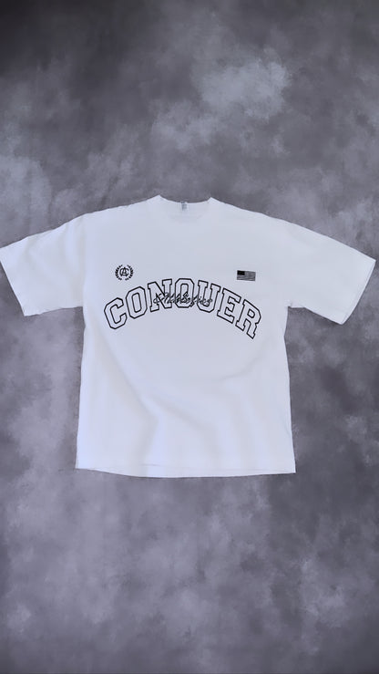 "CONQUER BLOCK" TEE OVERSIZED WHITE