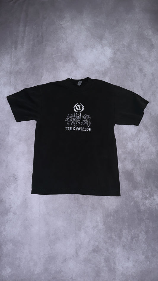 "NOW & FOREVER" TEE OVERSIZED CHARCOAL