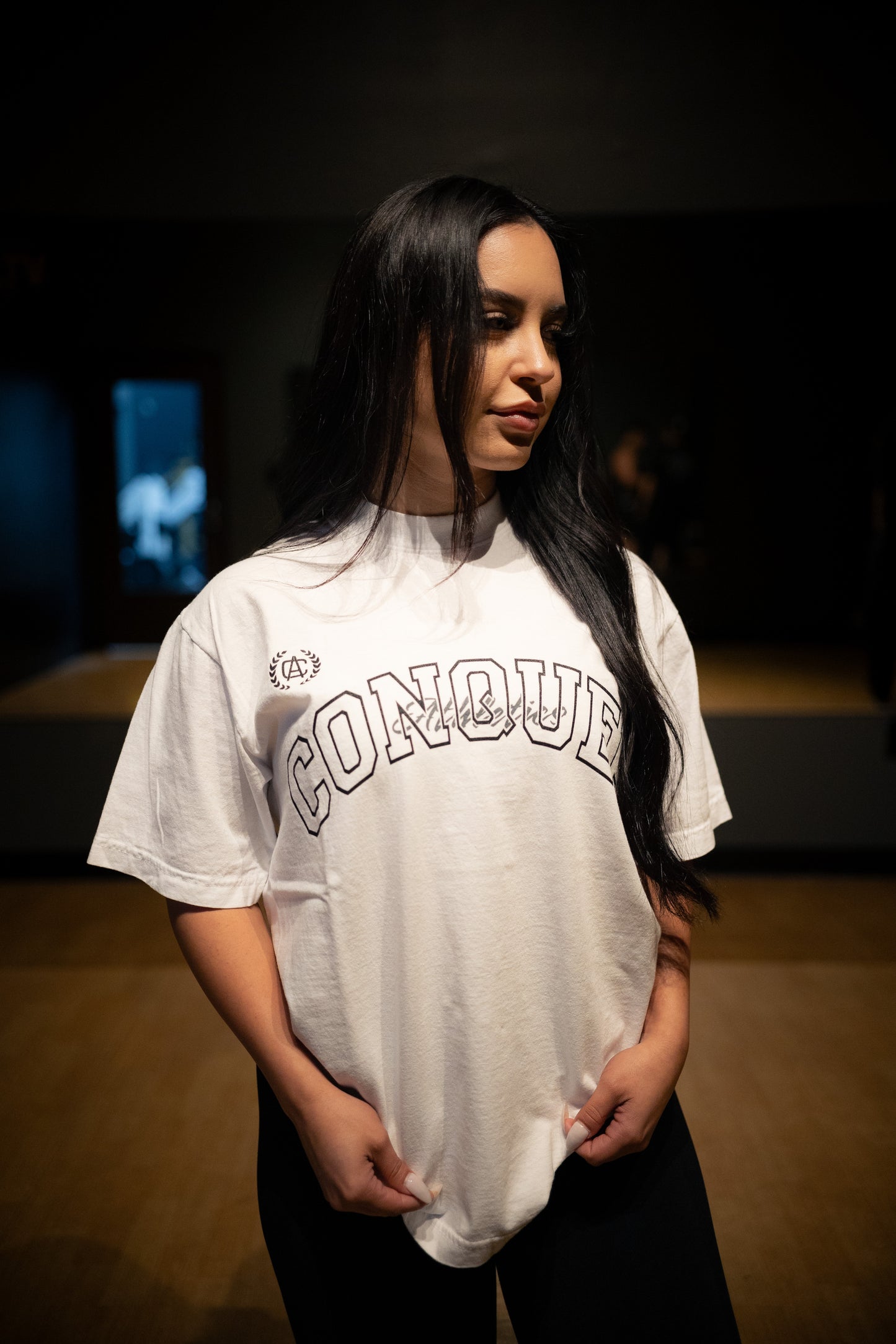 "CONQUER BLOCK" TEE OVERSIZED WHITE