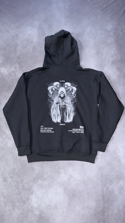 Reaper Oversized Hoodie in Grey