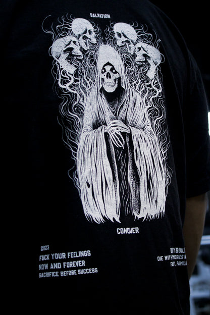 Reaper Oversized Tee in Black