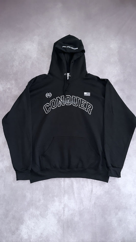 OVERSIZED CONQUER BLOCK HOODIE BLACK